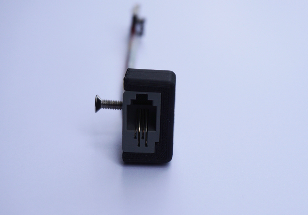 RJ22 encoder adapter cable close up of side view