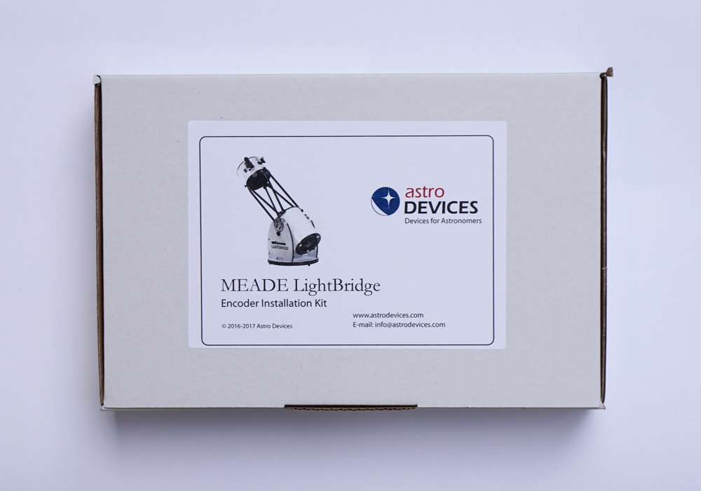 Meade Lightbridge Dobsonian Encoder Kit box label