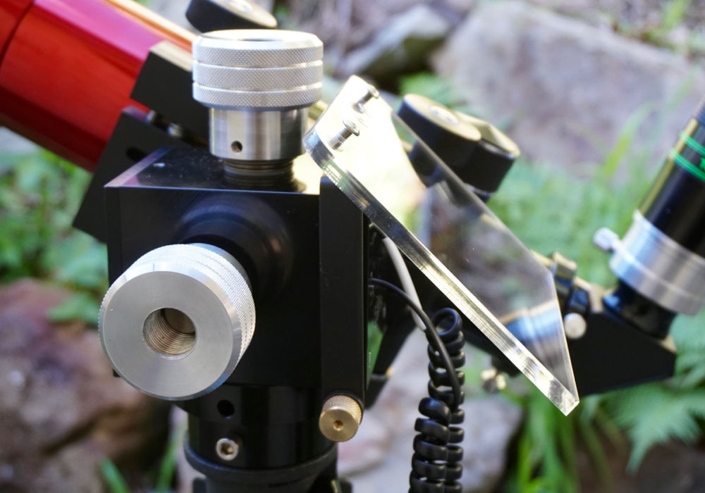 Nexus DSC shelf for Stellarvue M2C closeup side view without DSC on it