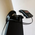 Generic shelf for Nexus DSC & Nexus DSC Pro, diagonal side view with DSC mounted on it