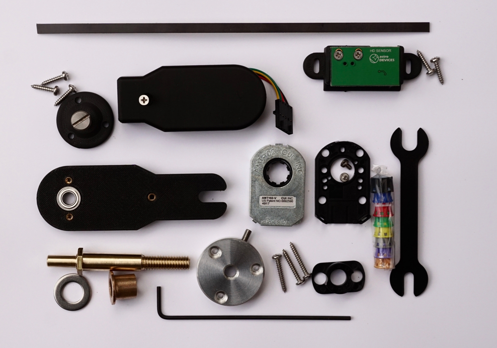 GSO Orion Dobsonian Encoder Kit disassembled top view