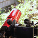 Nexus DSC shelf for DiscMounts DM4, shown installed on the mount without a DSC on it