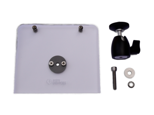 Generic shelf for Nexus DSC & Nexus DSC Pro, disassembled and set on a white backdrop