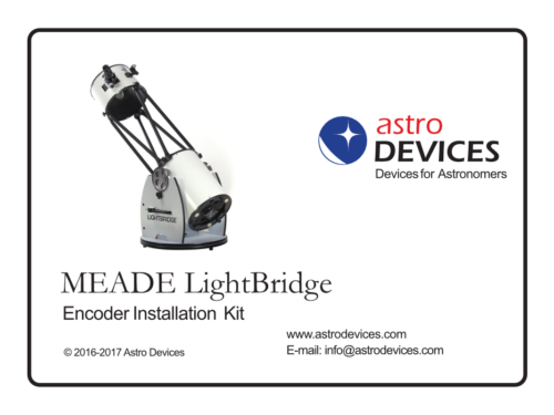 Meade Lightbridge Dobsonian Encoder Kit box label