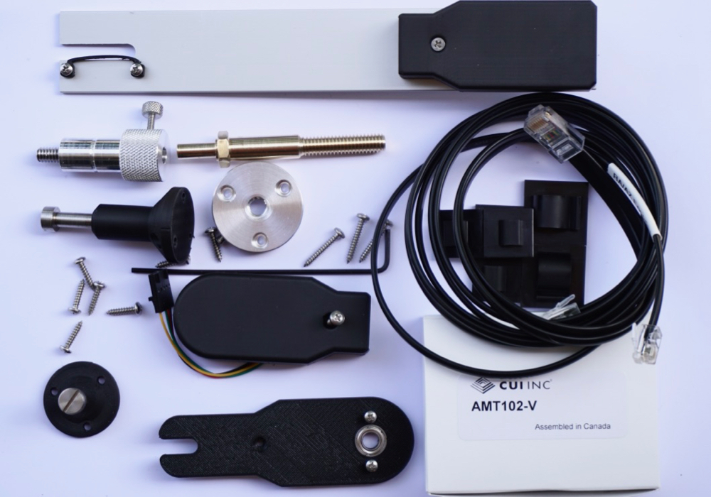 GSO Orion Dobsonian Encoder Kit parts top view